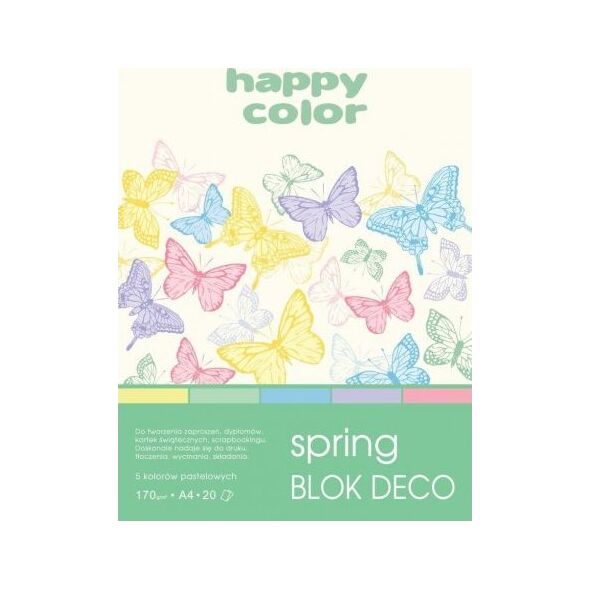Happy Color Blok techniczny A4 20k kolorowy