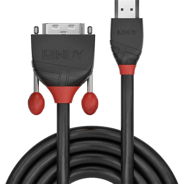 Kabel Lindy HDMI - DVI-D 5m czarny (36274)