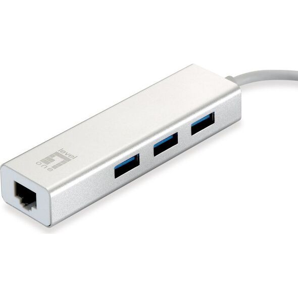 HUB USB LevelOne 1x RJ-45  + 3x USB-A 3.0 (USB-0503)
