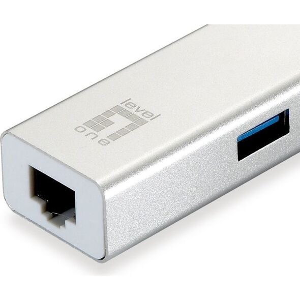 HUB USB LevelOne 1x RJ-45  + 3x USB-A 3.0 (USB-0503)