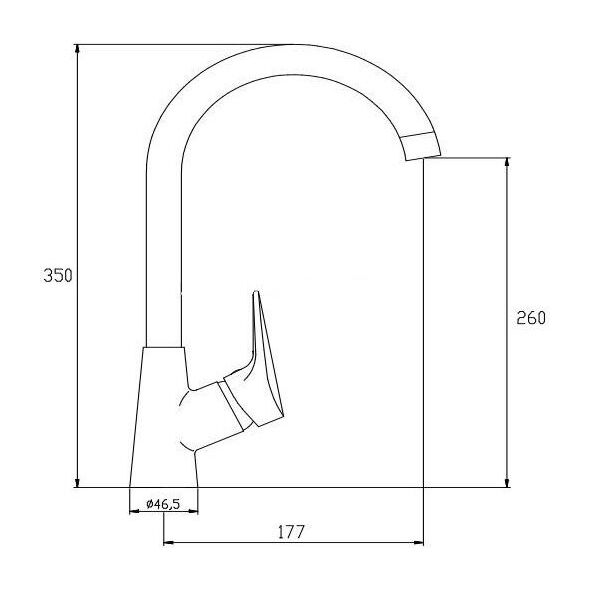 Bateria kuchenna Invena Verso stojąca chrom (BZ-82-L01-X)