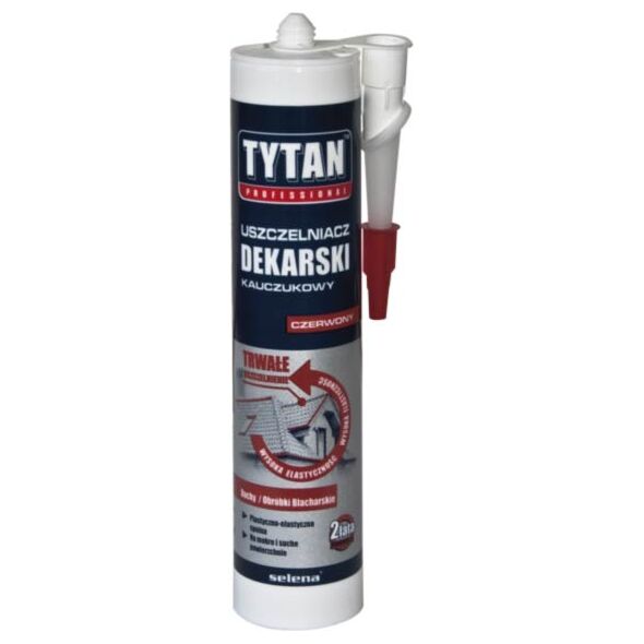 Tytan Uszczelniacz dekarski kauczukowy czerwony 310ml
