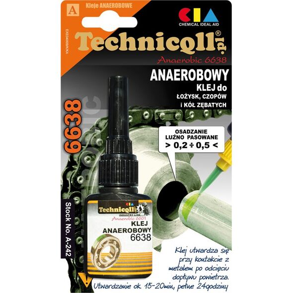 Technicqll Klej anaerobowy do łożysk, czopów i kół zębatych 6638 10g A-242