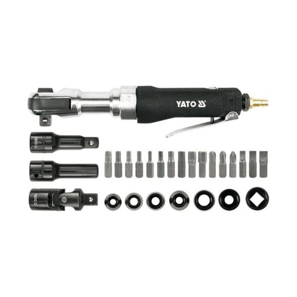 Klucz udarowy Yato Zestaw końcówek z grzechotką pneumatyczną 1/2" 68Nm 30 części YT-0982