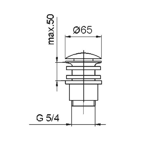 KFA Korek automatyczny klik-klak 5/4" duży chrom (660-254-00)