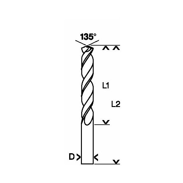 Wiertło Bosch HSS walcowe 2,5mm  (2608595053)
