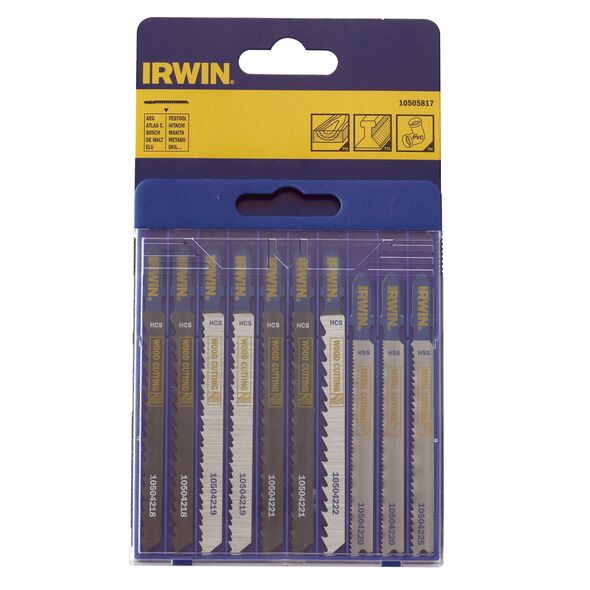 Irwin Zestaw 10 brzeszczotów typu T w kasecie (10505817)