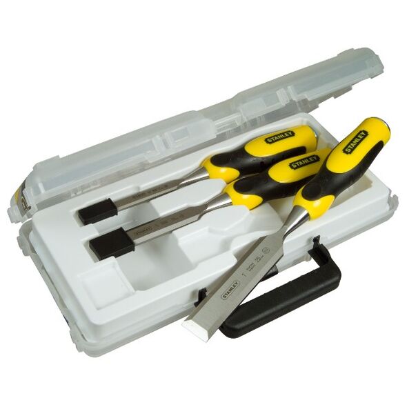 Stanley Dłuta płaskie DynaGrip zestaw walizka 10x15x20mm 3szt. 16-887