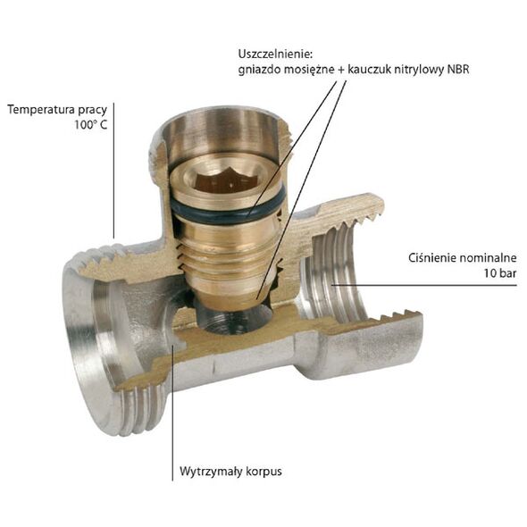 Ferro Zawór grzejnikowy prosty 1/2" ZP2Y