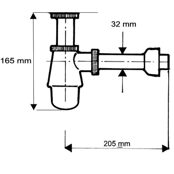 Syfon McAlpine butelkowy 5/4" chrom (220CB)