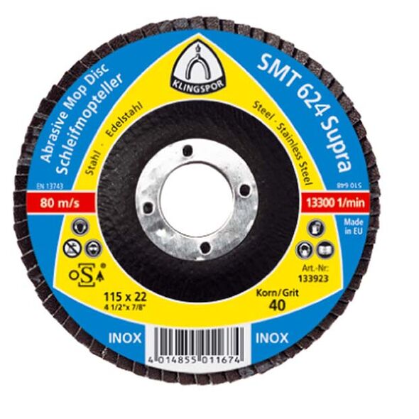 Klingspor Ściernica talerzowa listkowa 125mm gr. 40 SMT 624 222107