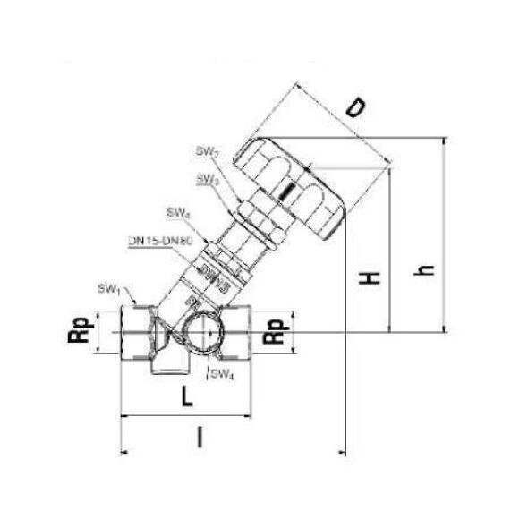 Herz Zawór regulacyjny z końcówkami pomiarowymi STROMAX-M 1/2" - 1 4117 51
