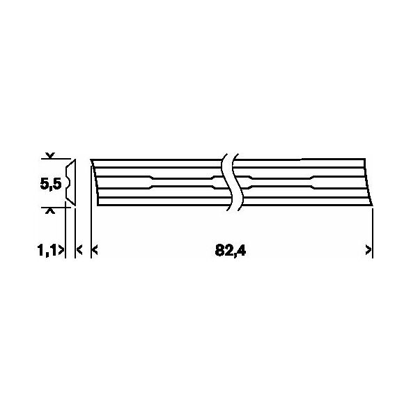 Bosch Nóż do struga 82mm HM 10szt. - 2607001292