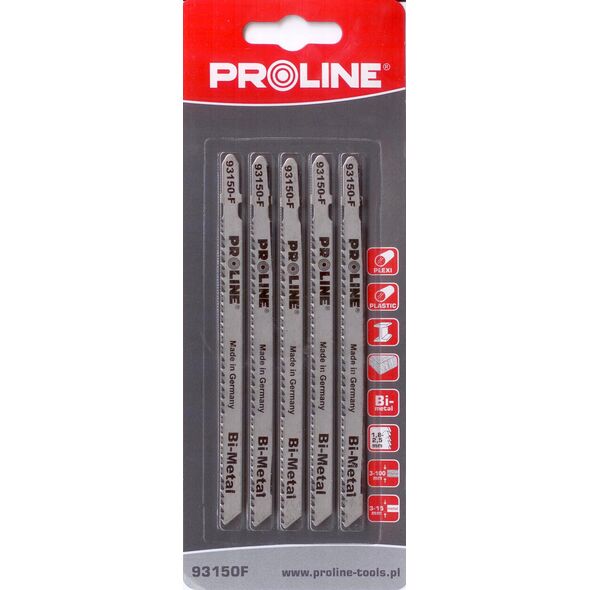 Pro-Line Brzeszczoty do wyrzynarki Bi-Metalowe 5szt. typ U 110x1,8mm - 93450F