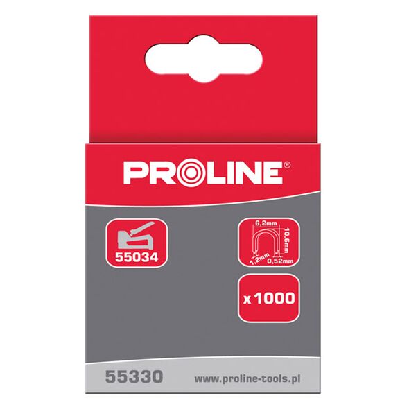 Pro-Line Zszywki hartowane półokrągłe 12mm 1000szt. - 55332