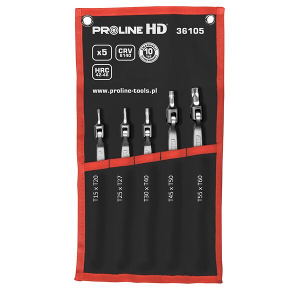 Pro-Line Zestaw kluczy trzpieniowych torx przegubowych T15-T60 5szt. (36105)