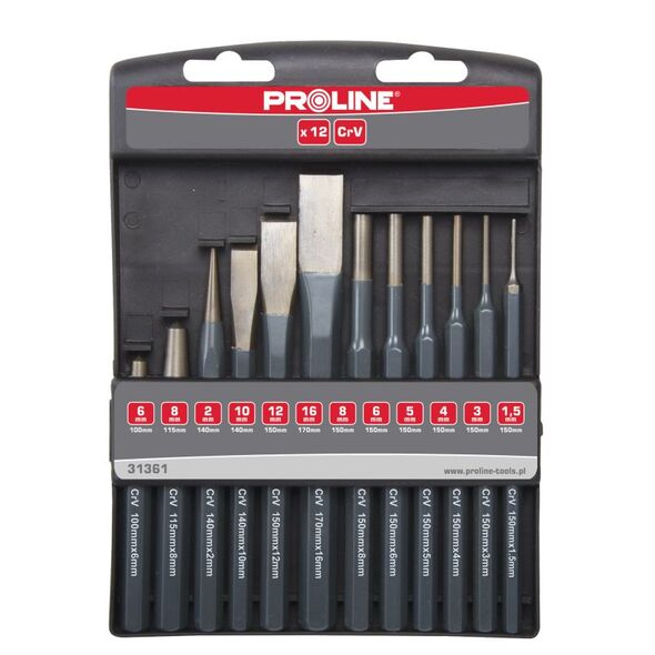 Pro-Line Zestaw wybijaków przecinaków i punktaków 12szt. (31361)