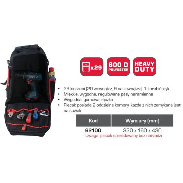 Pro-Line Plecak narzędziowy 62100