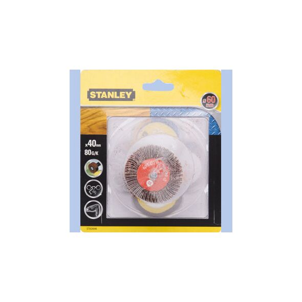 Stanley Ściernica listkowa do wiertarek Ø=6mm 40x20mm gr.80- STA34046