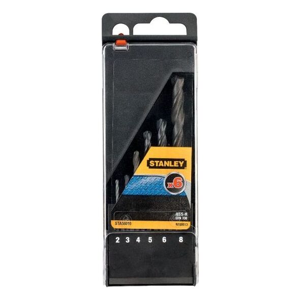 Wiertło Stanley do metalu HSS walcowe 2 4 5 3 6 8mm zestaw (STA56010)