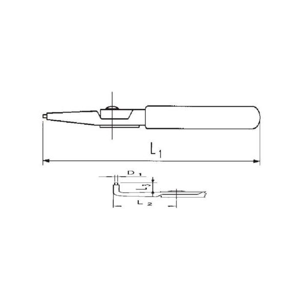 Pro-Line Szczypce do pierścieni osadczych wewnętrzne - wygięte 180mm 28649