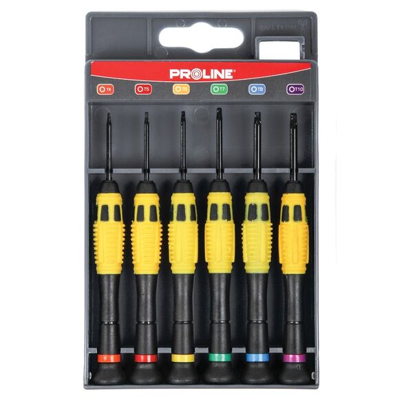 Pro-Line Wkrętaki zegarmistrzowskie Torx 6szt. Ni-Cr-Mo 10225