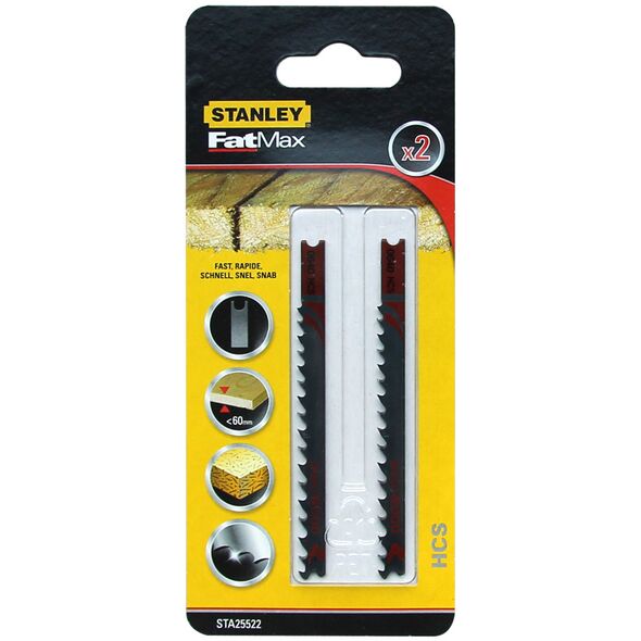 Stanley Brzeszczoty FatMax do wyrzynarki U 2szt. do drewna STA25522