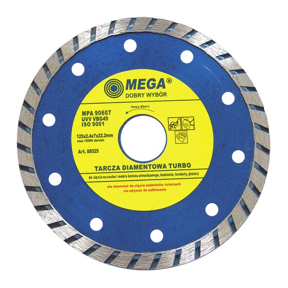 Mega Tarcza diamentowa TURBO 2.6x7.2mm 180mm 88580