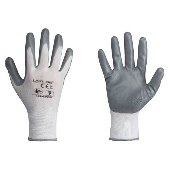 Lahti Pro Rękawice robocze nitrylowe rozmiar 9" 12 par (L220309W)