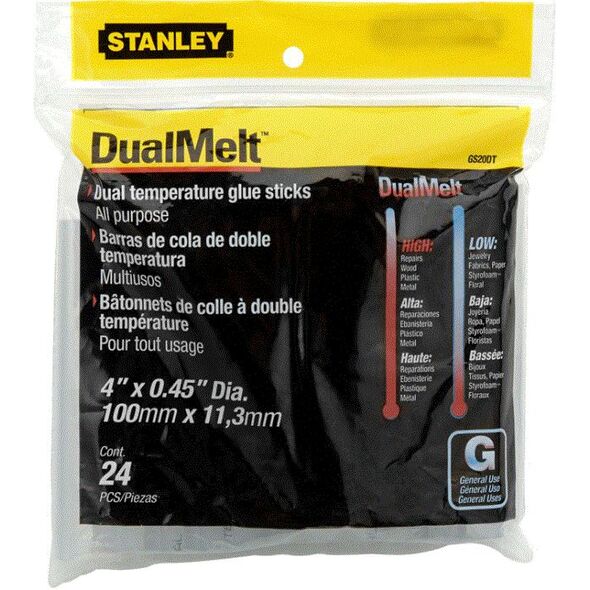 Wkłady klejowe Stanley 12 mm x 100 mm przezroczyste 24 szt. 1-GS20DT