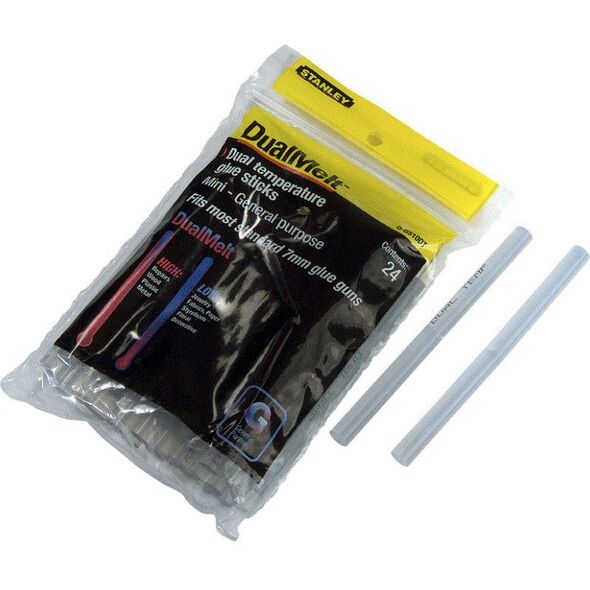 Wkłady klejowe Stanley 7 mm x 100 mm przezroczyste 24 szt. 1-GS10DT