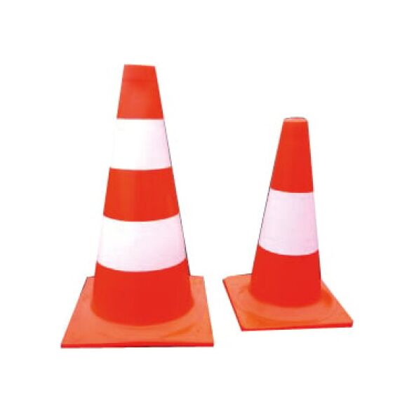 Mega Pachołek drogowy biało-pomarańczowy 50cm odblaskowy - 35587