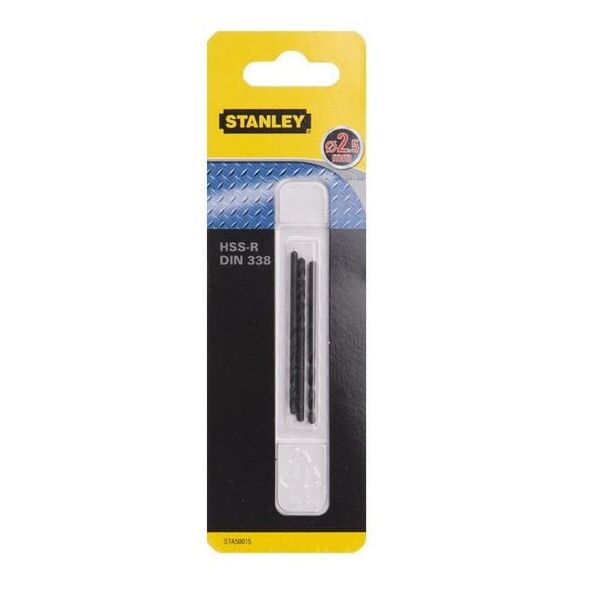 Wiertło Stanley do metalu HSS walcowe 3mm 3szt. (STA50020)