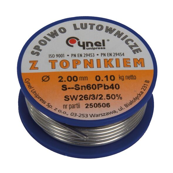 Mega Cyna z kalafonią do lutowania 3.0mm szpula 100g (60316)