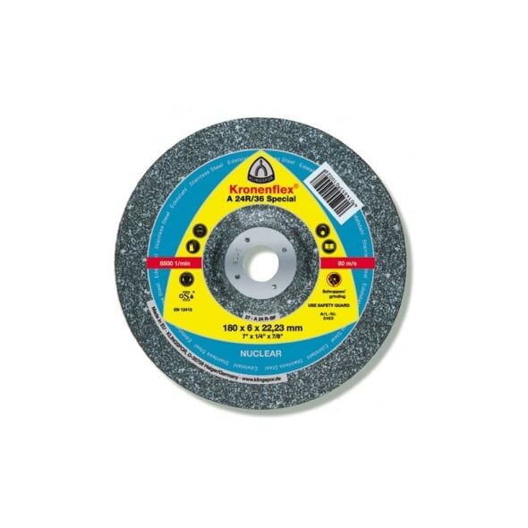 Klingspor Tarcza do szlifowania stali wypukła 125x6x22mm A24R/36 - 45027A