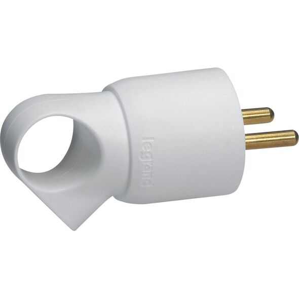 Legrand Wtyczka z uziemieniem i uchytem 16A 2P+Z 230V biała - 50103