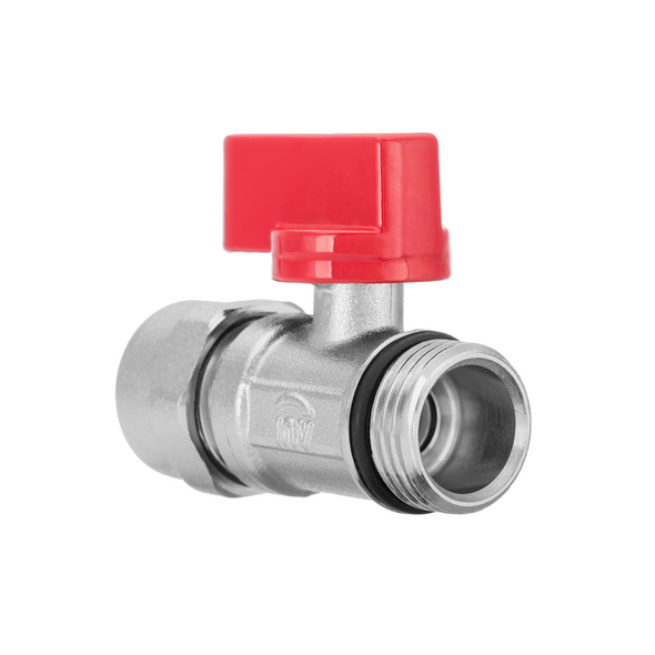 Invena Kurek kulowy MINI z dławikiem ze złączką pex GZ½" x 16mm x 2mm - ZK-57-C15