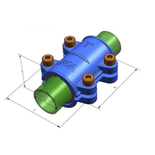 AGAflex Obejma naprawcza OBA 1 1/4" 11010004