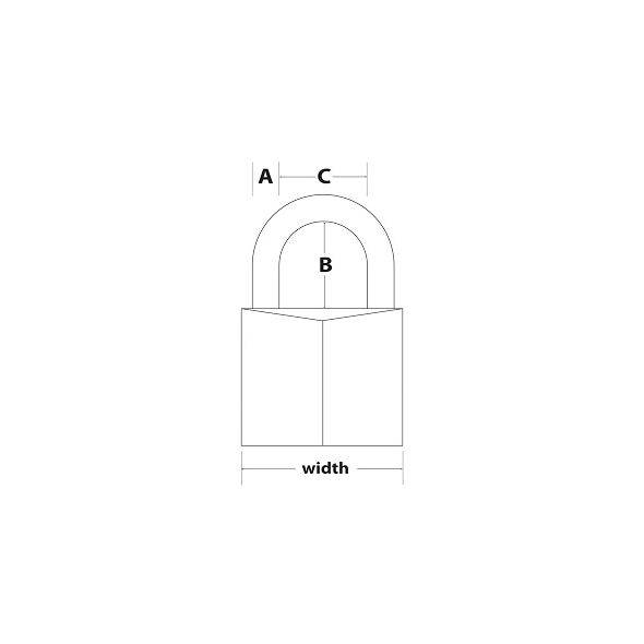 MasterLock Zestaw 4x Kłódka mosiężna 50mm - HS/25mm - 6mm - na jeden klucz - 150EURQNOP