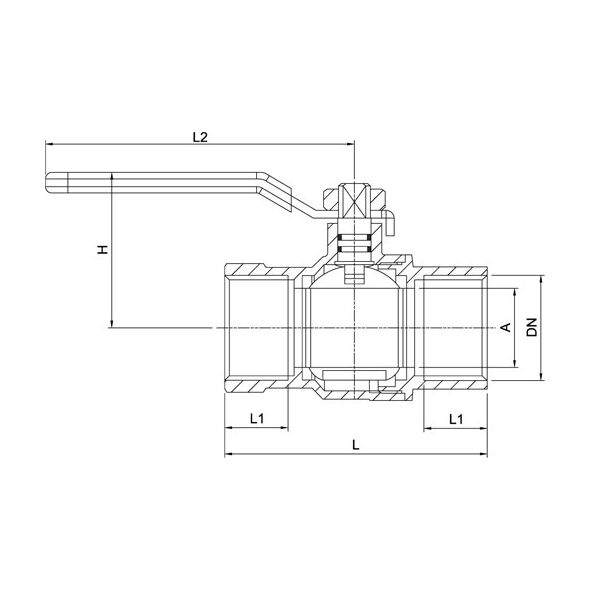 Invena Kurek gazowy G1/2\\" W-W - GZ-10-015