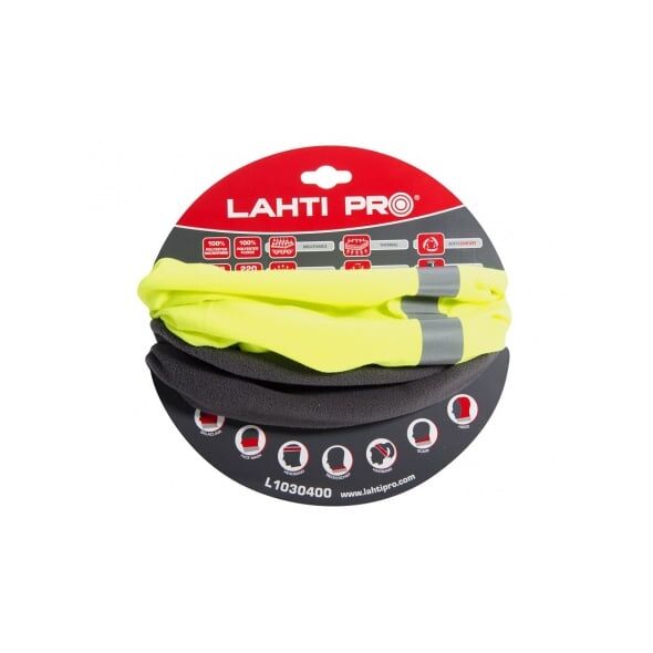 Lahti Pro Chusta wielofunkcyjna z polarem i odblaskiem żółto-szara L1030400