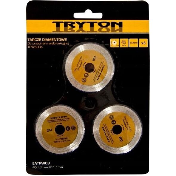 Tryton Zestaw tarcz diamentowych 54,8x11,1mm do TPW500K 3szt. - EATPW03