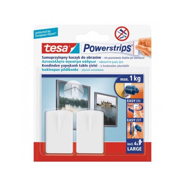 Tesa Haczyk samoprzylepny do obrazów POWERSTRIPS 2 szt. biały (H5803128)