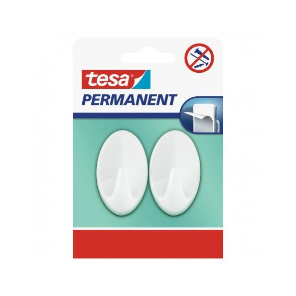 Tesa Haczyk permanentny L 2szt. okrągły biały - 66603-00000-00