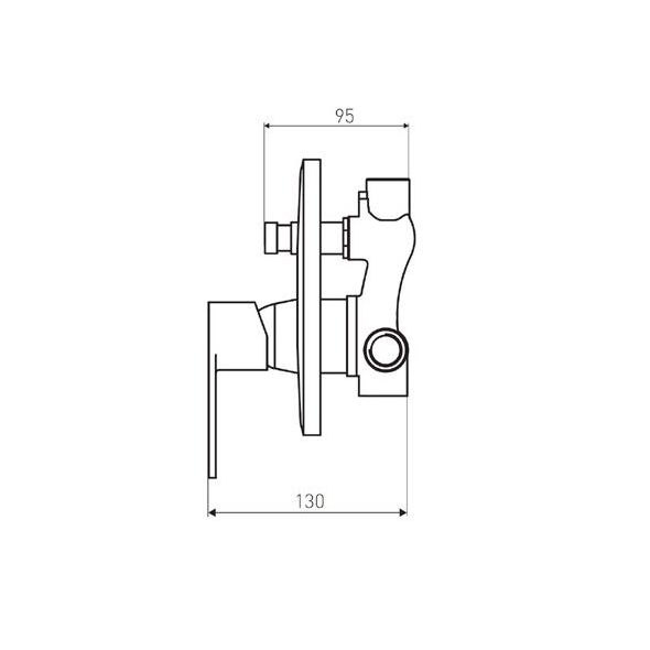 Bateria prysznicowa Ferro Algeo chrom (BAG7P)