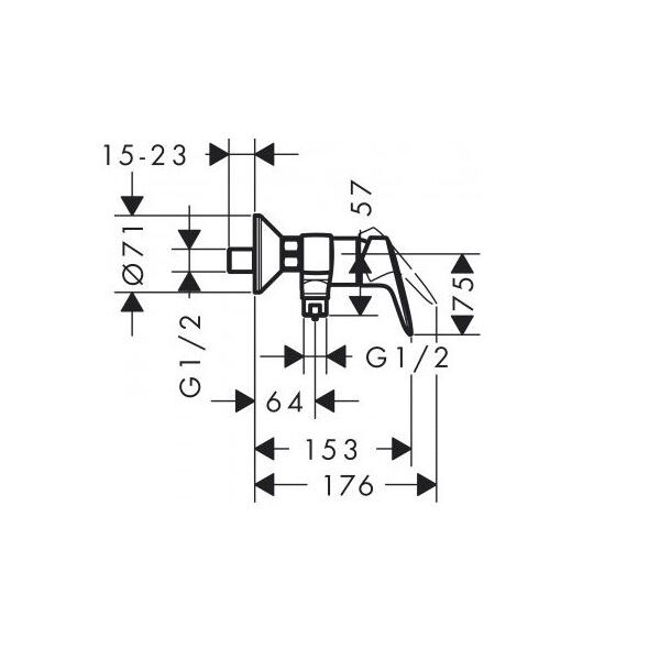 Bateria prysznicowa Hansgrohe Logis chrom (71600000)