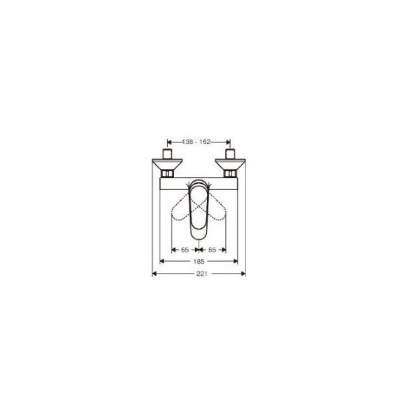 Bateria wannowa Hansgrohe Focus ścienne chrom (31940000)