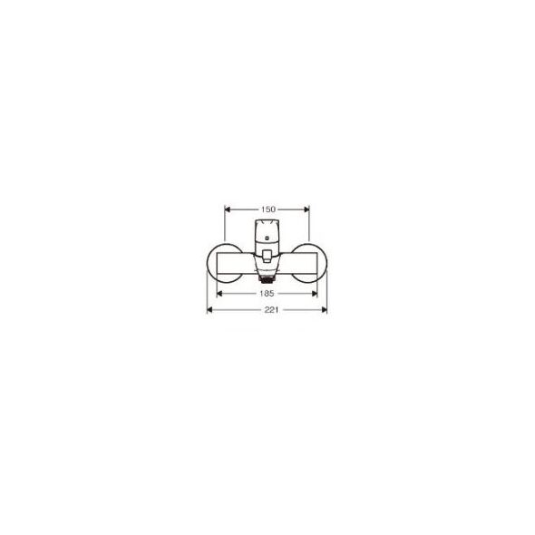 Bateria wannowa Hansgrohe Focus ścienne chrom (31940000)