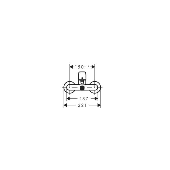 Bateria wannowa Hansgrohe Logis ścienne chrom (71400000)