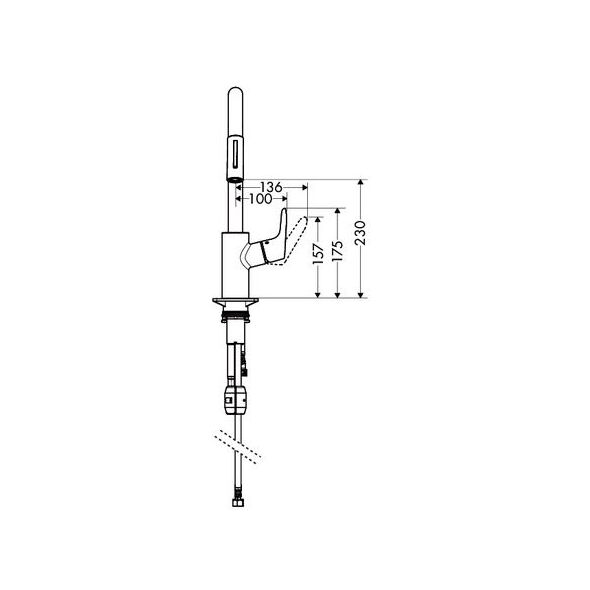 Bateria kuchenna Hansgrohe Focus stojąca chrom (31815000)